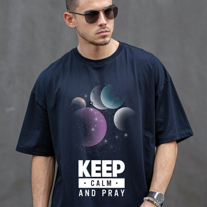 Space Calm graphical Oversized Unisex T-Shirt