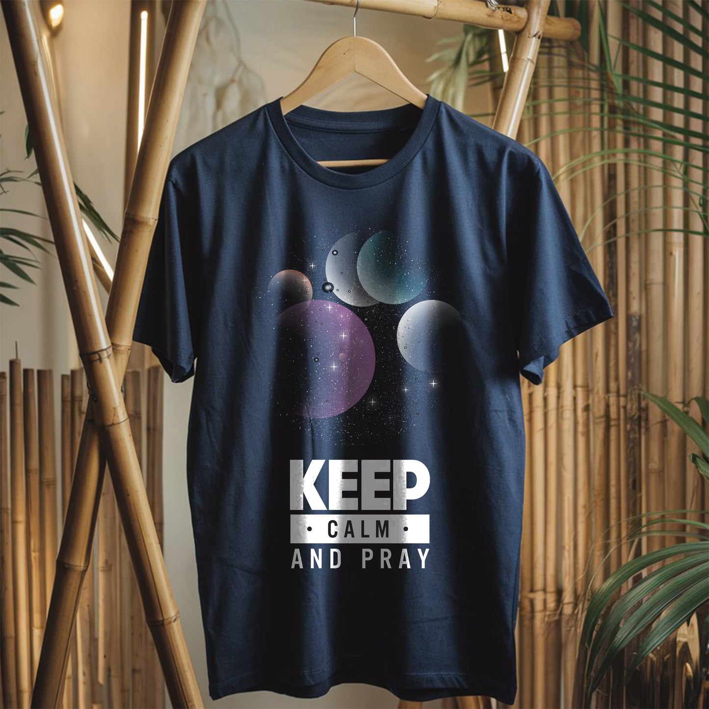 Space Calm graphical Oversized Unisex T-Shirt