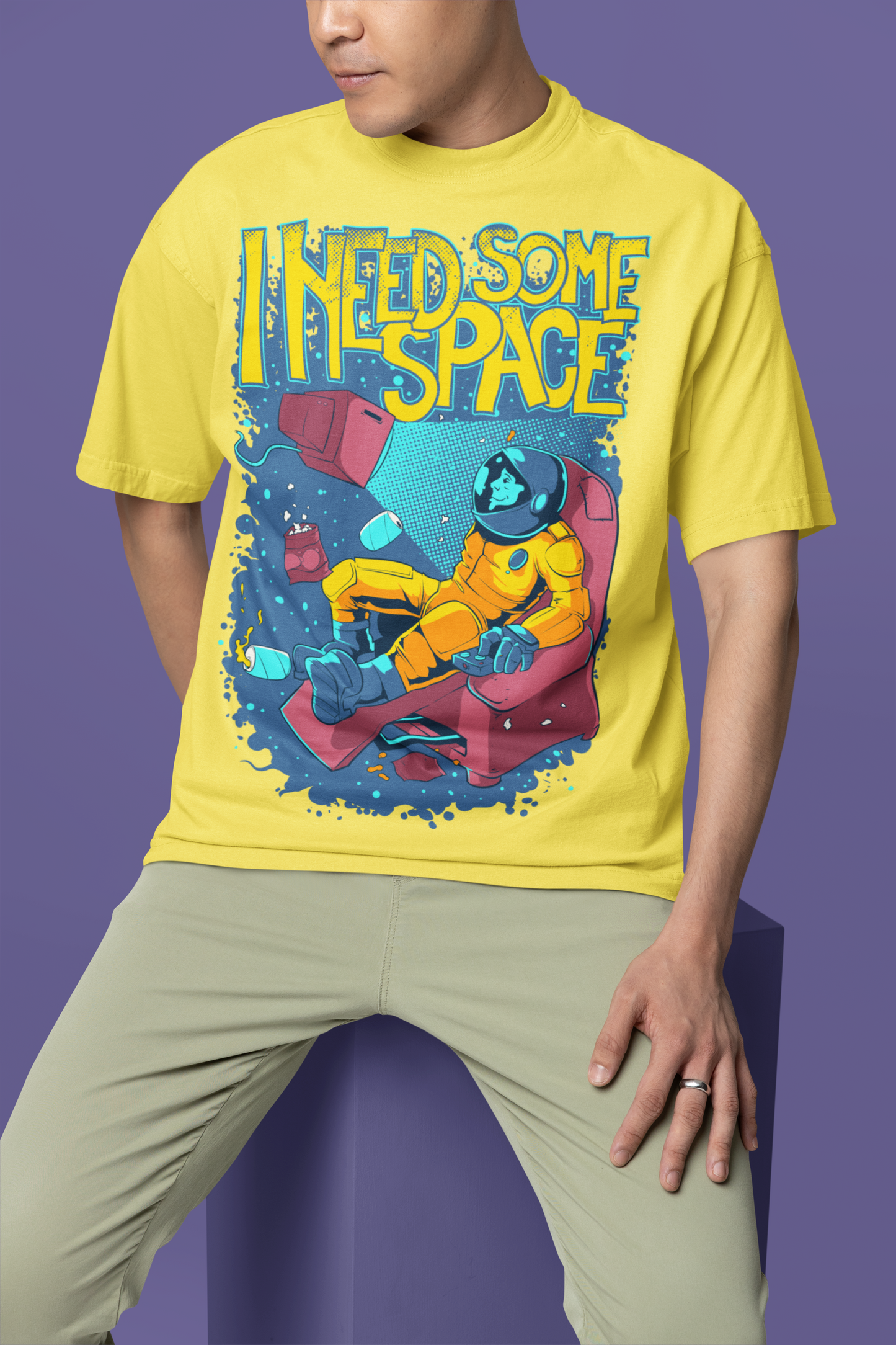 Astronaut Funny T-shirt : I need Some Space Over-Size