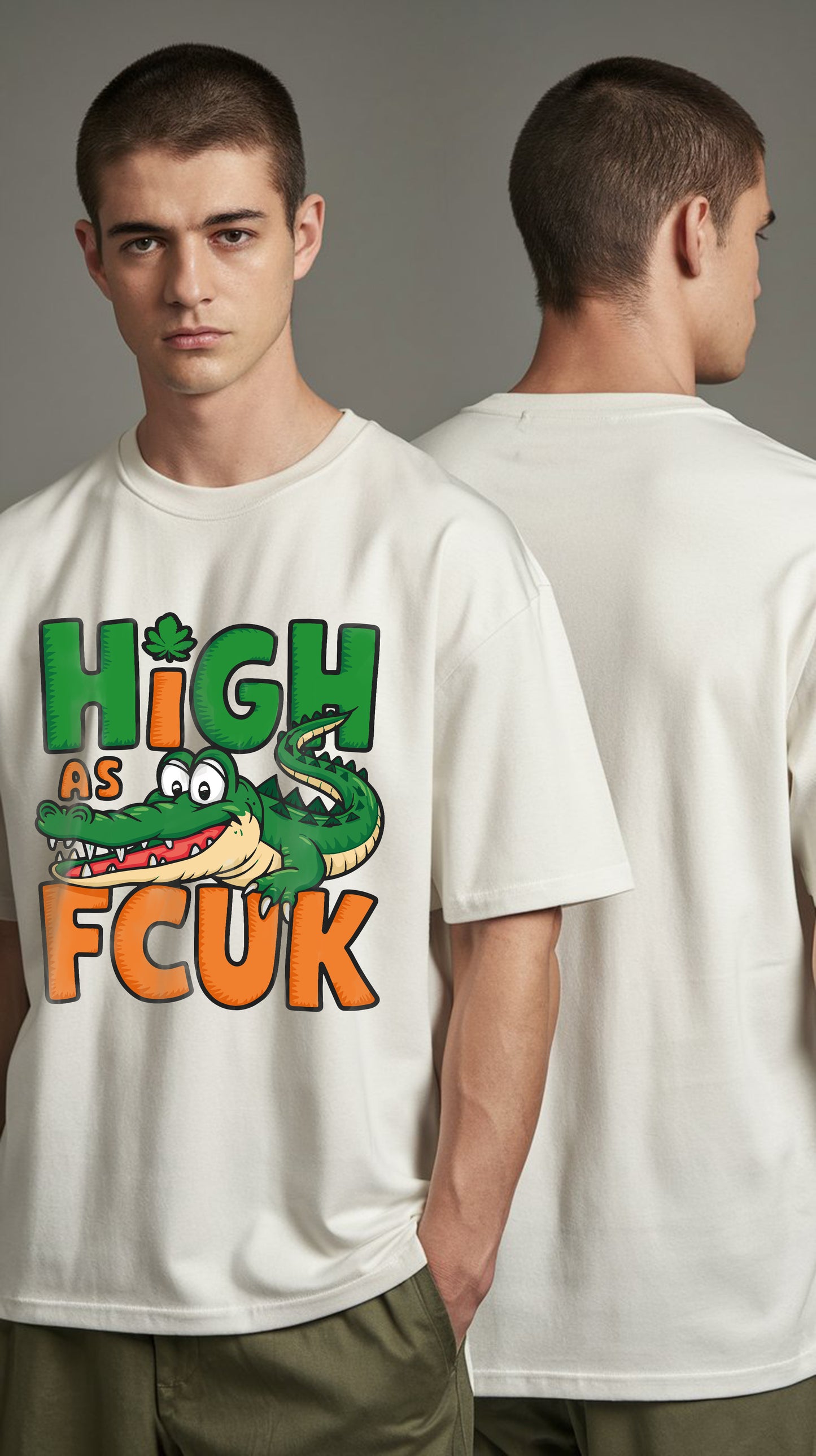 HIGH AS FCUK Oversized Unisex T-Shirt